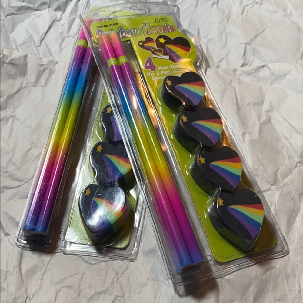 2 pencil/eraser packs